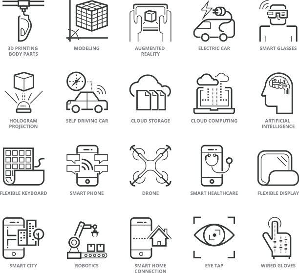 平细线图标集现代图片下载