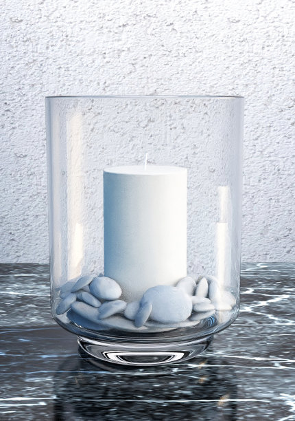 现代玻璃烛台图片下载