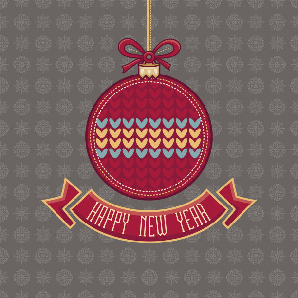 新年贺卡。节日装饰。图片下载