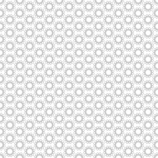 抽象复古无缝背景与曼荼罗装饰。图片下载