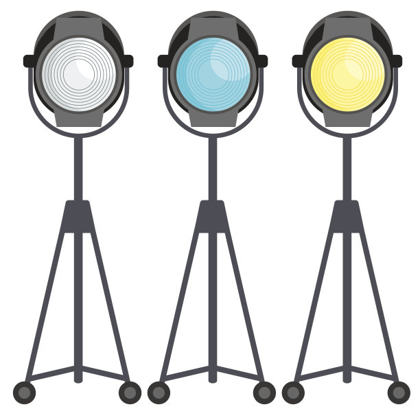 颜色聚光灯图标图片下载