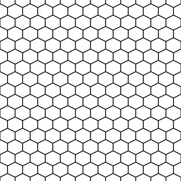 六边形网格单元矢量无缝模式素材图片