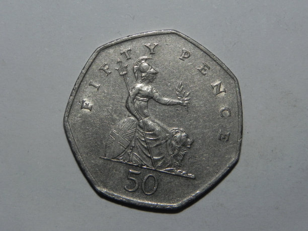 英国硬币微距图片下载