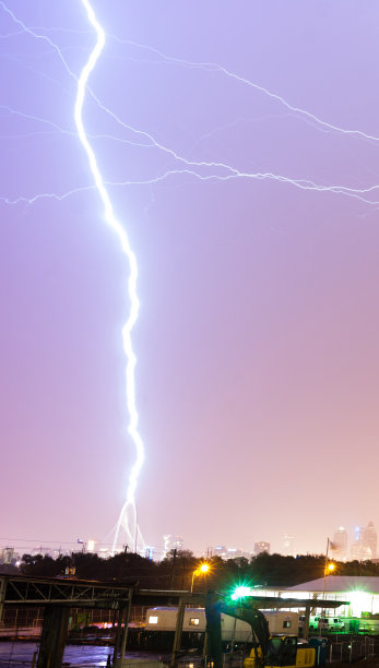 德州雷暴雷击放电达拉斯图片下载