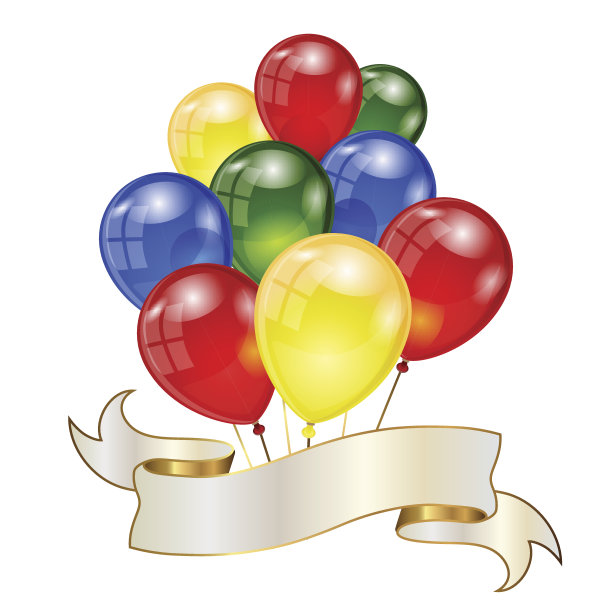 彩色气球套装图片下载