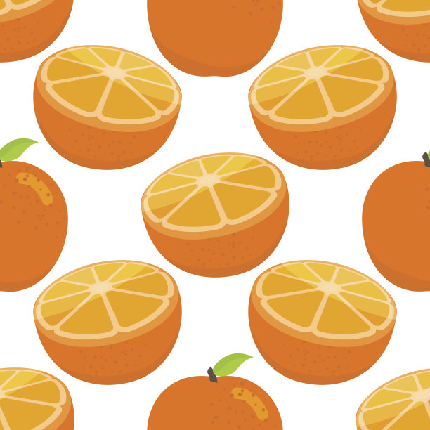 橙子无缝花纹图片下载