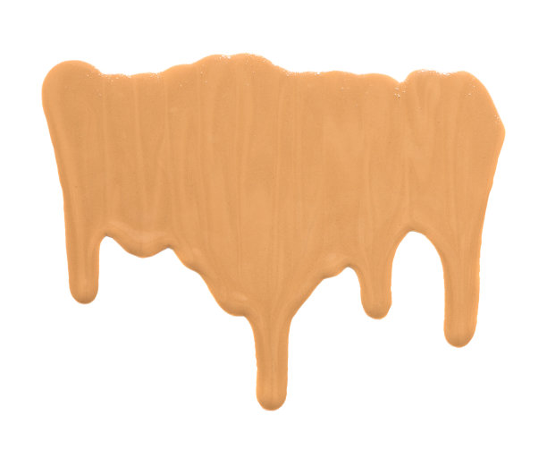 脸部的色调液体在白色背景上向下流动图片下载