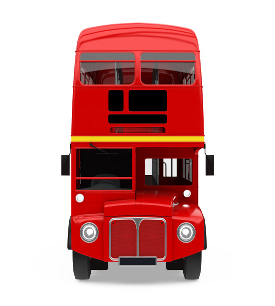 红色双层巴士隔离图片下载