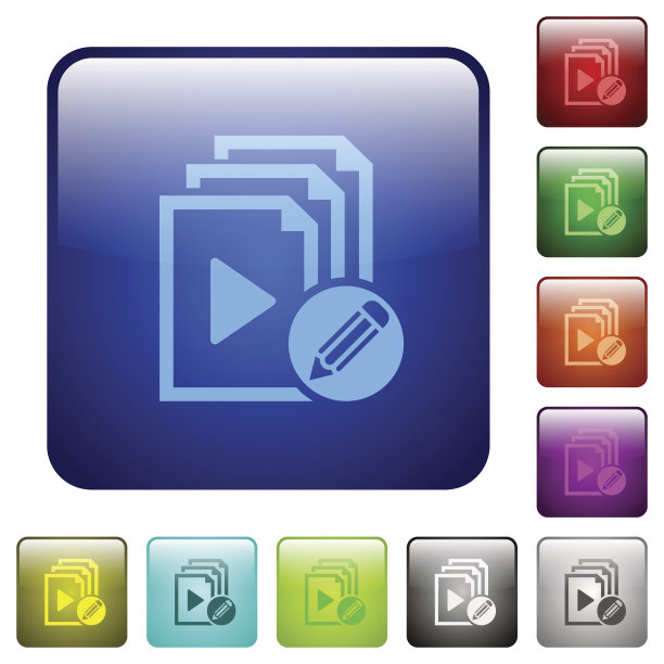 编辑播放列表颜色方形按钮图片下载