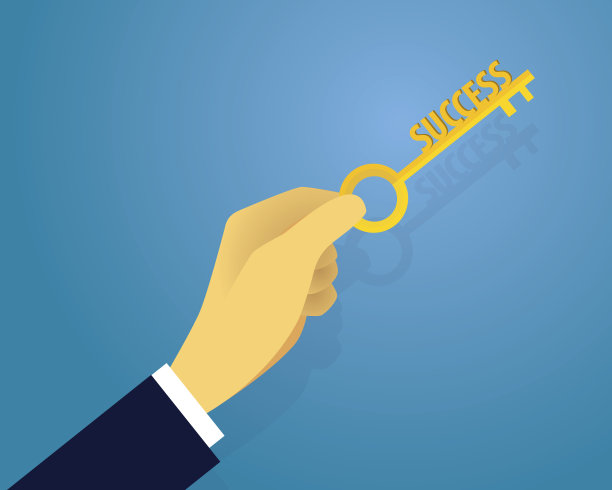 拥有成功之钥的商人图片下载