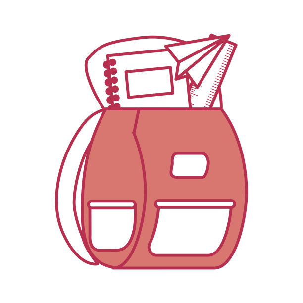 书包孤立图标图片下载