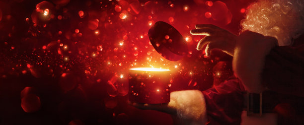 圣诞老人带着魔盒图片下载