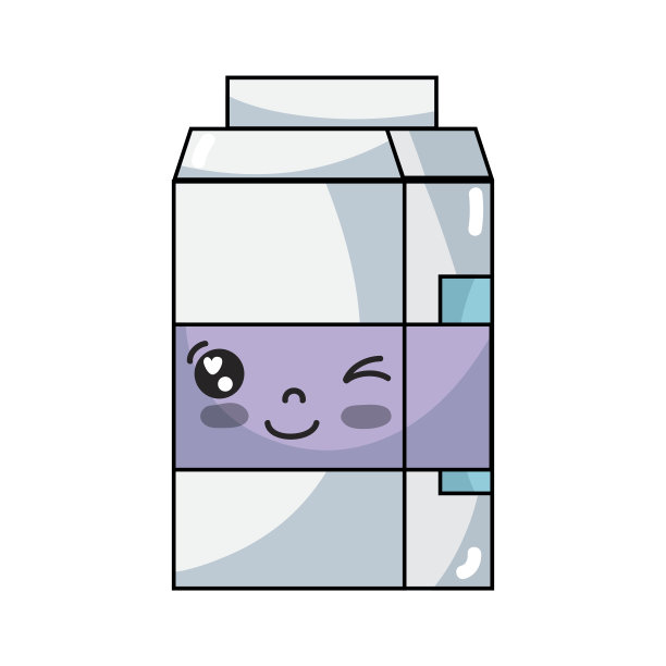可爱有趣的牛奶盒图片下载