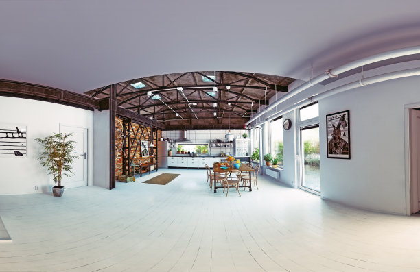 阁楼的厨房图片下载