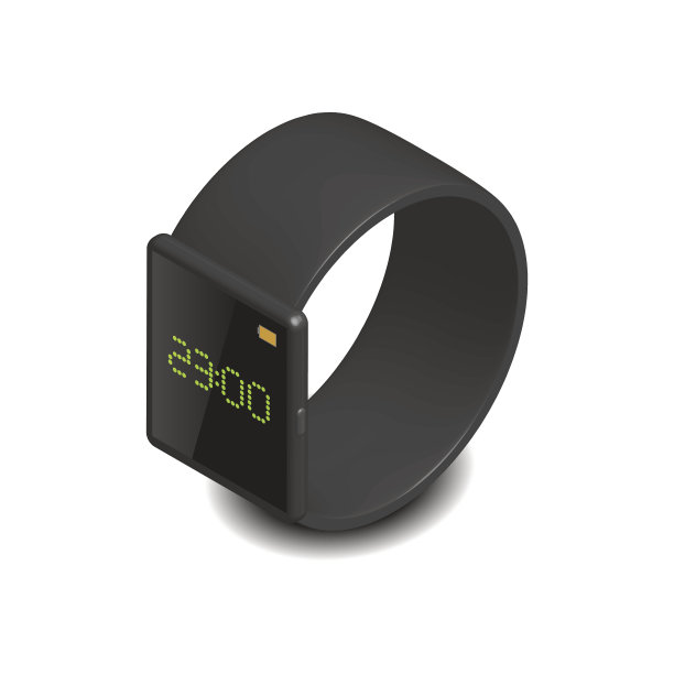 智能手表在3D，矢量插图。图片下载