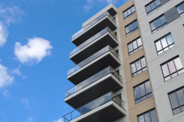 建筑共管公寓城市摩天公寓住宅建筑现代图片下载