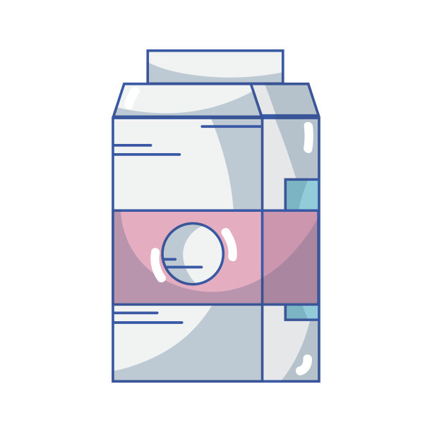 美味的牛奶盒，营养成分图片下载