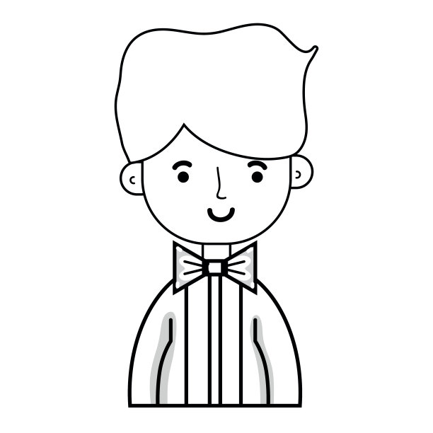 线条不错的男孩优雅的西装和发型设计图片下载