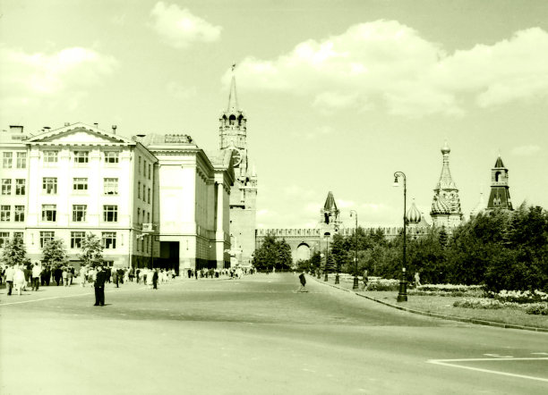 1962年克里姆林宫的莫斯科庭院图片下载