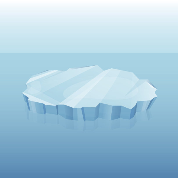 海洋中透明的冰山图片下载