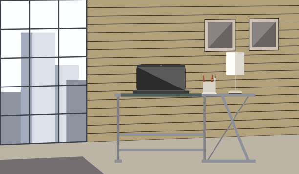 工作场所的现代办公人员有一扇大玻璃窗图片下载