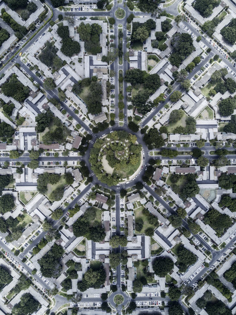 空中街道网格图片下载