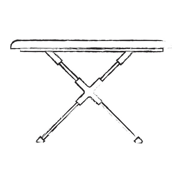 熨衣板的黑白模糊轮廓图片下载