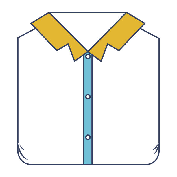 颜色蓝色和黄色部分剪影男子衬衫折叠图片下载