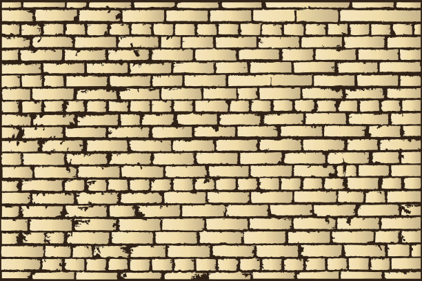 向量纹理的米色老砖墙。矢量图图片下载