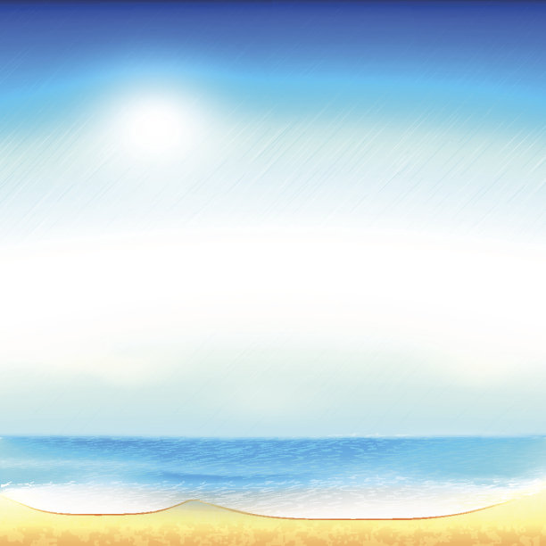 海滩背景，大海，矢量图像图片下载