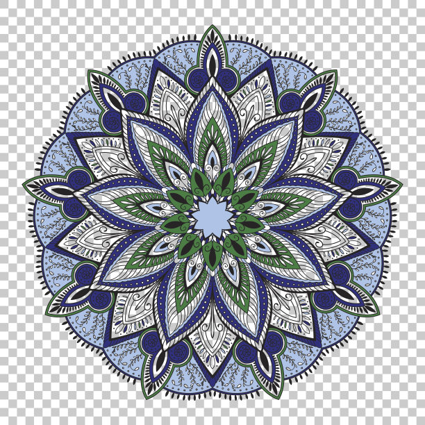 矢量曼荼罗透明的背景图片下载