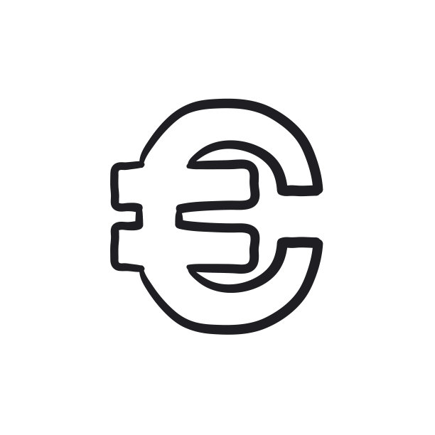 欧元符号草图图标图片下载