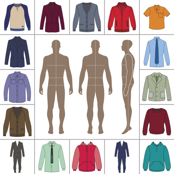 男士服装套装图片下载