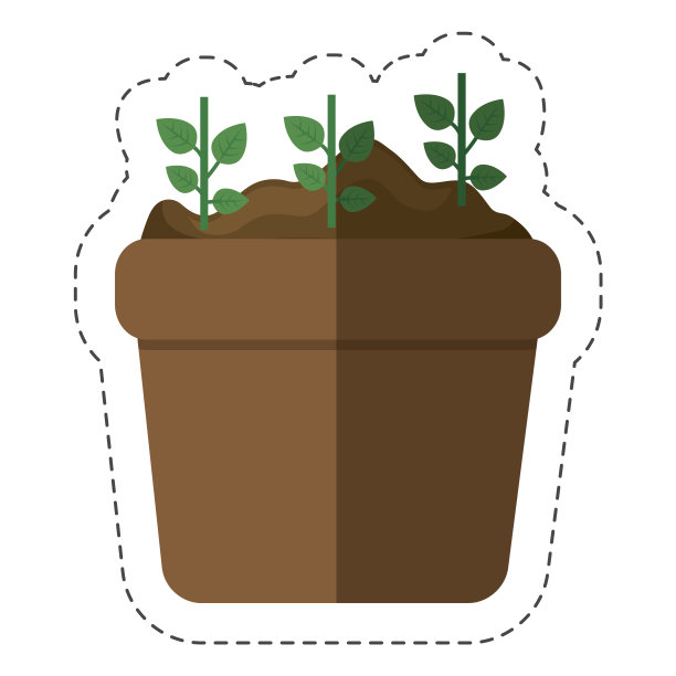 盆栽绿色植物图标图片下载