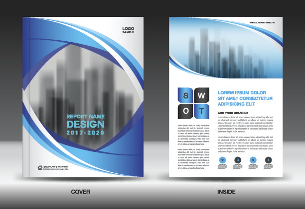 年度报告封面，商业小册子传单模板，蓝色封面设计，书籍封面，杂志，广告，信息图向量商业传单模板，广告，信息图向量图片下载