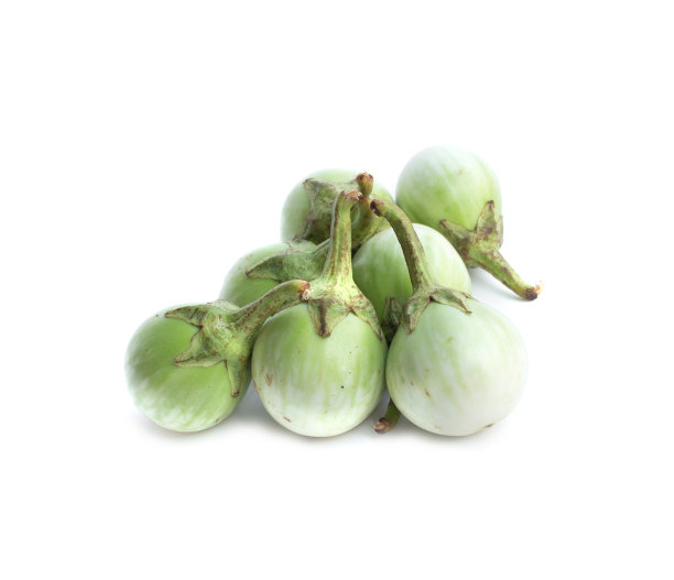 鲜泰国茄子，白底。绿茄子茄子蔬菜分离图片下载