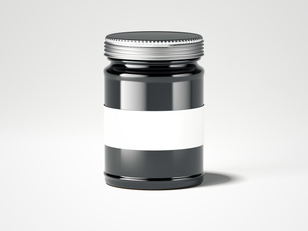 银瓶盖，空白广告空间。三维渲染图片下载