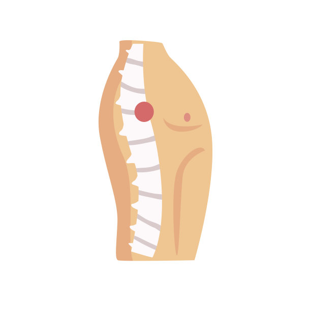 脊椎受伤疼痛卡通矢量插图o图片下载