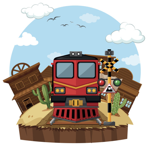 乘火车去西部的城镇图片下载