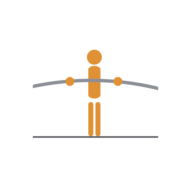 矢量符号走钢丝者，平衡概念图片下载