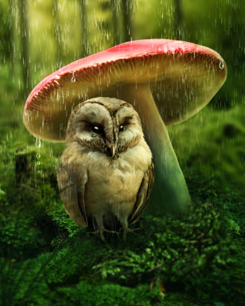 小猫头鹰素材图片