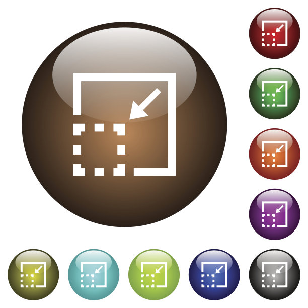 最小化元素颜色玻璃按钮图片下载