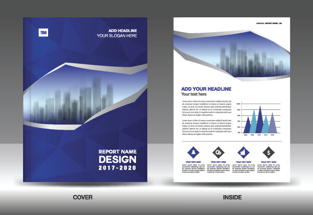 年度报告封面，商业小册子传单模板，蓝色封面设计，书籍封面，杂志，广告，信息图向量商业传单模板，广告，信息图向量图片下载