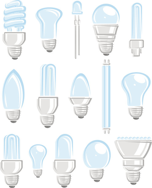 灯泡。向量图片下载