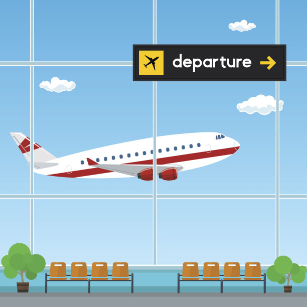 机场候机室，计分板离境图片下载