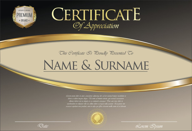 证书或文凭复古模板图片下载