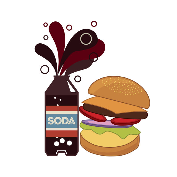 快餐和汽水设计图片下载