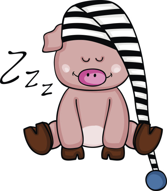 有趣的猪睡觉图片下载