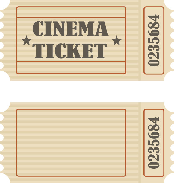 复古电影票，电影票图标。图片下载