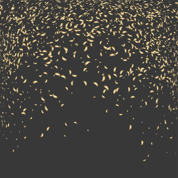 抽象的背景与许多小的金色五彩纸屑。矢量节日背景为圣诞节和新年卡图片下载
